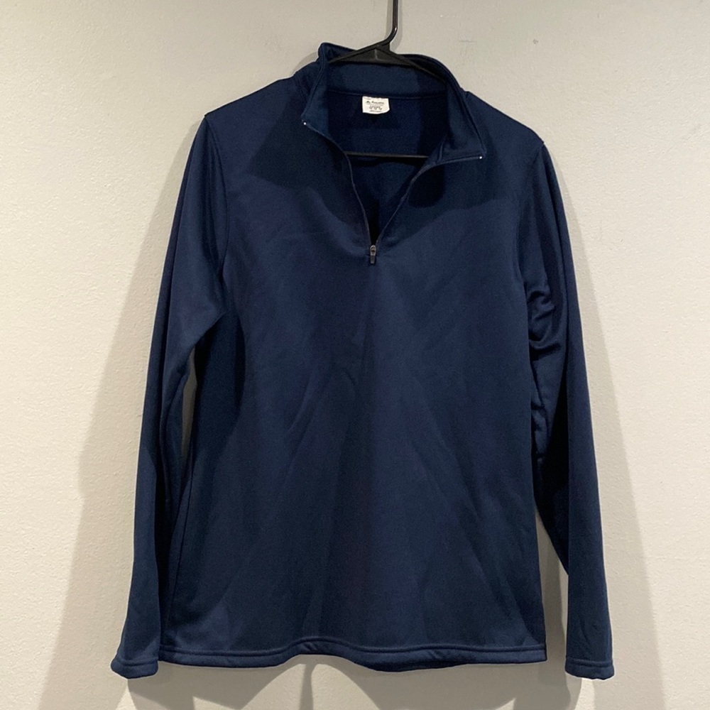 Augusta Sportswear Navy Blue Quarter Zip Soft Fleece Jacket - Size Medium